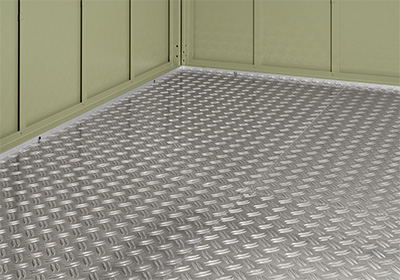 Aluminium corrugated sheet floor