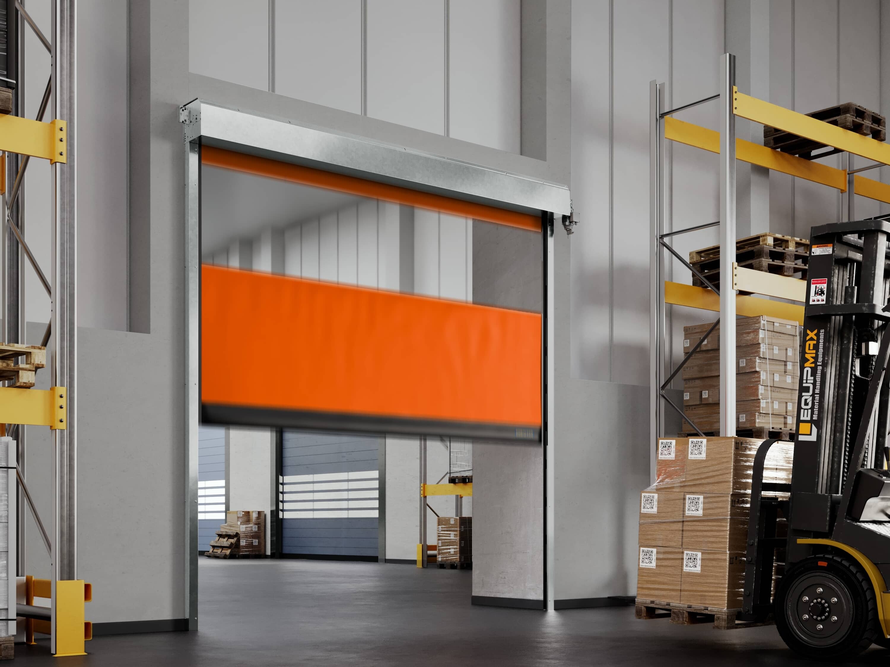 Flexible high-speed door V 5025 Z with zipper technology for automatic rethreading